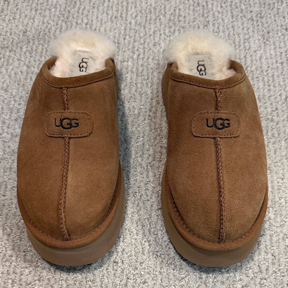 UGG Chestnut Suede Clogs